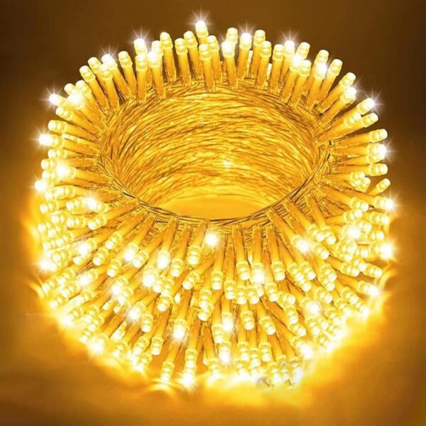 Warm white fairy lights 36 feet long with 40 LED bulbs – perfect for Diwali, Christmas, weddings, and home decoration