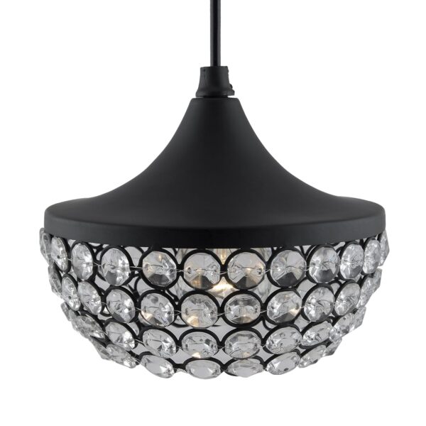 Elegant Crystal Pendant Light – Sparkling Black Ceiling Lamp for Modern Home Décor - Image 2