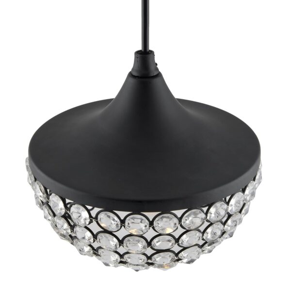Elegant Crystal Pendant Light – Sparkling Black Ceiling Lamp for Modern Home Décor - Image 3