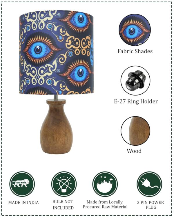 Homesake modern table lamp on wooden office desk for workspace lighting