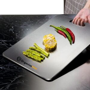 Large Stainless Steel Cutting Board for Kitchen – 36x25 cm