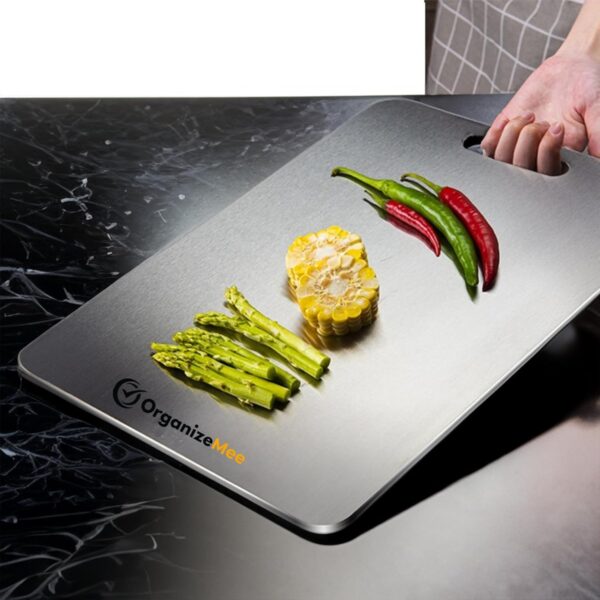 Large Stainless Steel Cutting Board for Kitchen – 36x25 cm