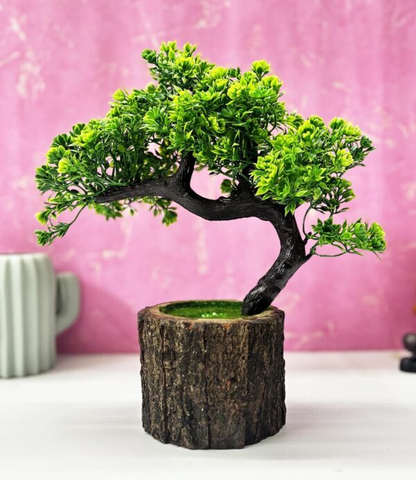 Artificial Bonsai Plant – Small Japanese Pine in Wooden Pot Design H