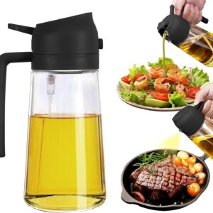 500ml Glass Oil Sprayer and Dispenser Bottle – Black
