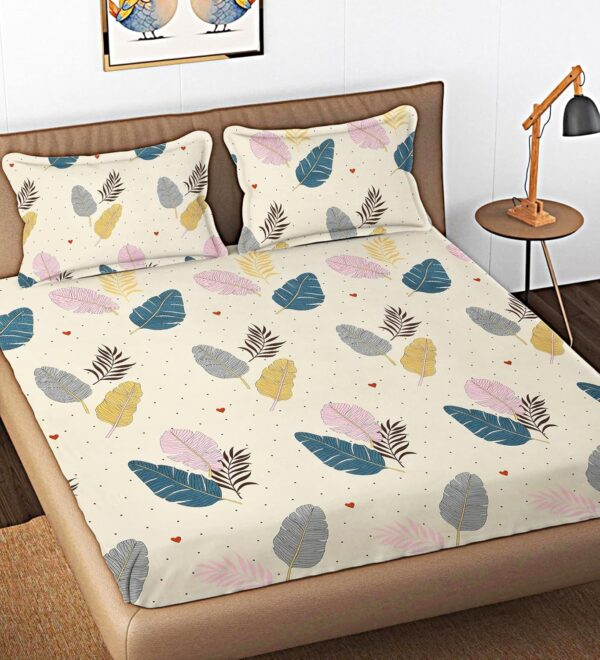 210 TC Cotton Bedsheet – Ultimate Comfort with 2 Pillow Covers - Image 2