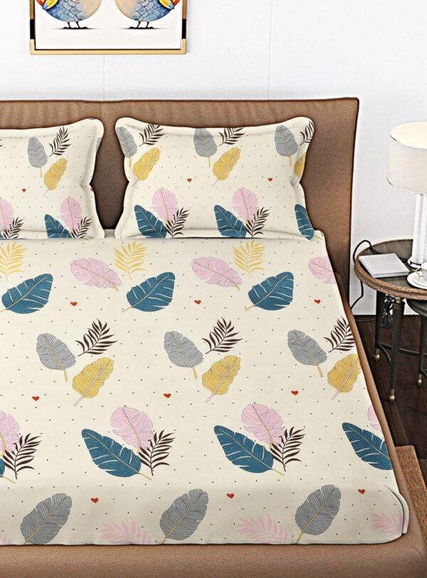 210 TC Cotton Bedsheet – Ultimate Comfort with 2 Pillow Covers - Image 3