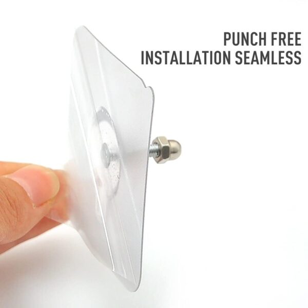 Transparent Adhesive Wall Hooks – No Drill, 10 Pcs Set - Image 9