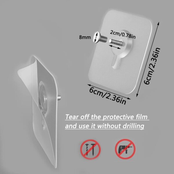 Photo Frame Hooks for Wall Without Drilling – 10 Pack Heavy-Duty Adhesive Wall Hooks - Image 6