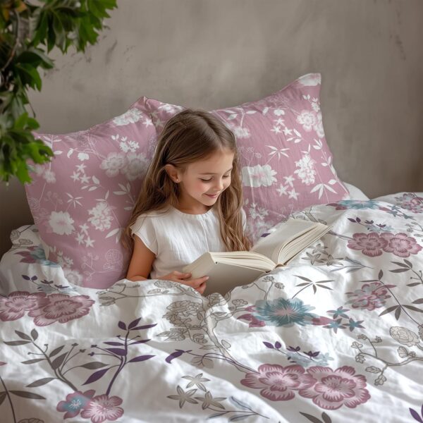 Luxurious 100% Pure Cotton Single Bed Sheet – Soft Blush Pink - Image 4