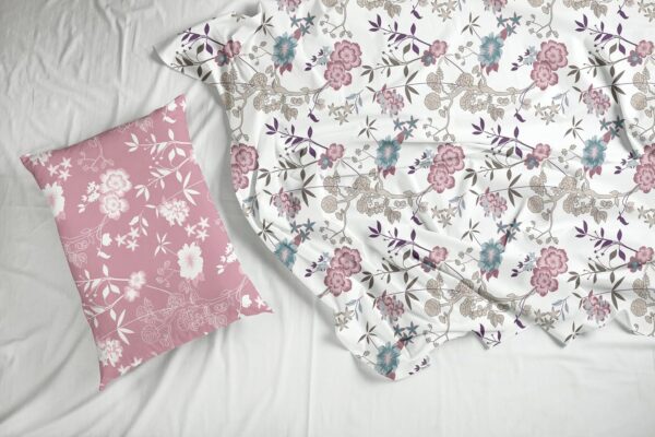 Luxurious 100% Pure Cotton Single Bed Sheet – Soft Blush Pink - Image 5
