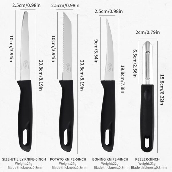 Stainless Steel Kitchen Knife Set – 4 Pc by Stovekraft - Image 3