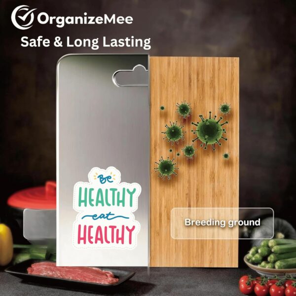 Stainless Steel Cutting Board – Large 36x25 cm Chopping Pad - Image 3