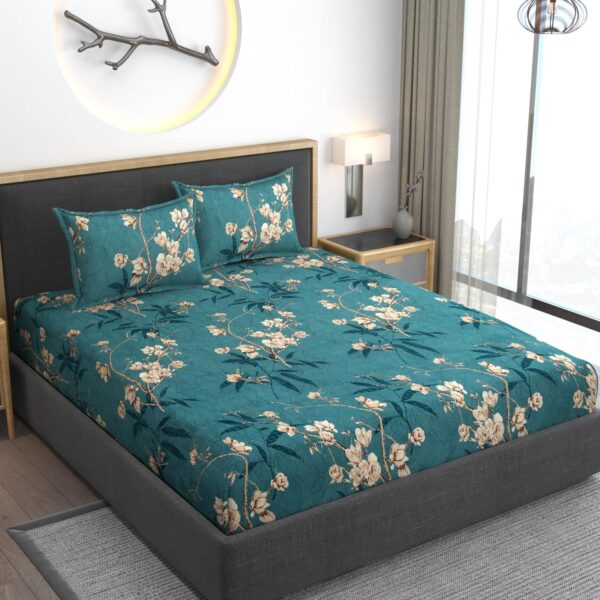 Heavy Cotton Elastic Fitted Bedsheets – Luxury 350 TC Set - Image 6