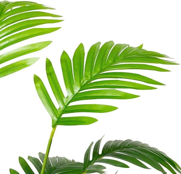 Large Artificial Tree – Areca Palm Faux Plant in White Pot for Indoor & Outdoor Home Decor - Image 5