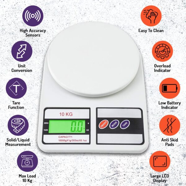 Kitchen Weight Machine – 10Kg Digital Scale for Home Use - Image 4