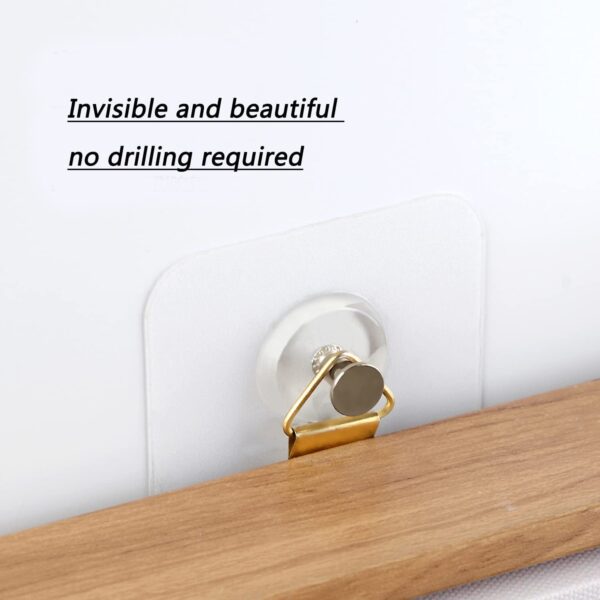 Photo Frame Hooks for Wall Without Drilling – 10 Pack Heavy-Duty Adhesive Wall Hooks - Image 4