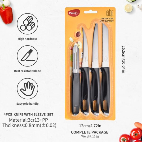 Stainless Steel Kitchen Knife Set – 4 Pc by Stovekraft - Image 5