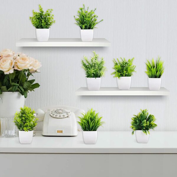 Artificial Potted Plants – 8 Pack Small Faux Eucalyptus Plants for Home, Bathroom, Office Decor - Image 4