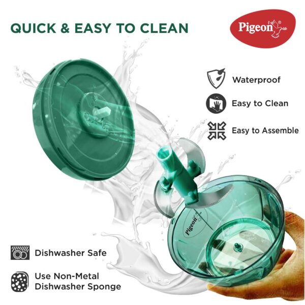 Mini Handy Vegetable Chopper – 400ml, 3 Blade Cutter - Image 7