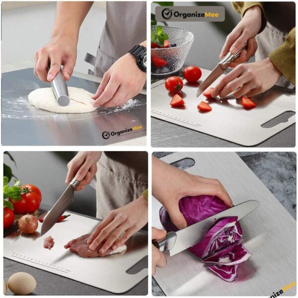 Stainless Steel Cutting Board – Large 36x25 cm Chopping Pad - Image 7