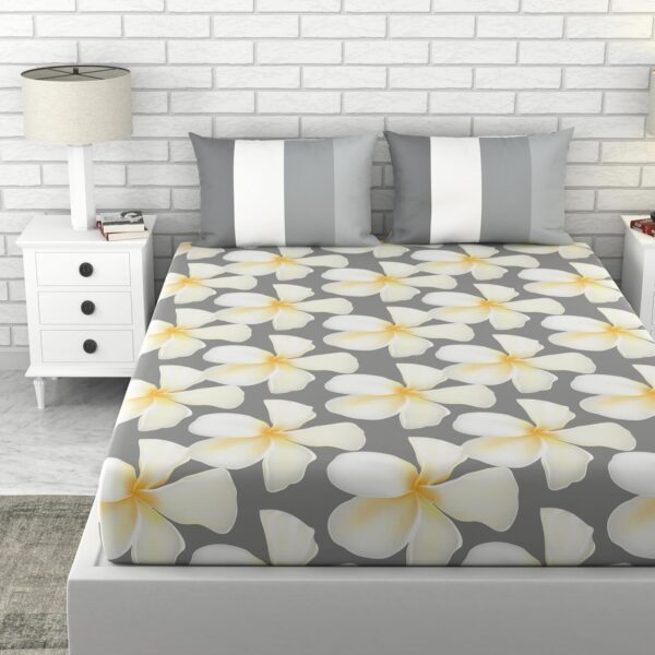 Cotton Bedsheet Double Bed with Floral Design