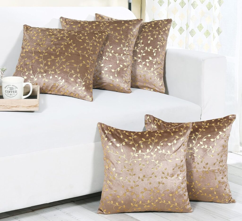 Velvet cushion covers under ₹1000 – rich colors like navy blue, wine red, and mustard for a luxurious home decor look