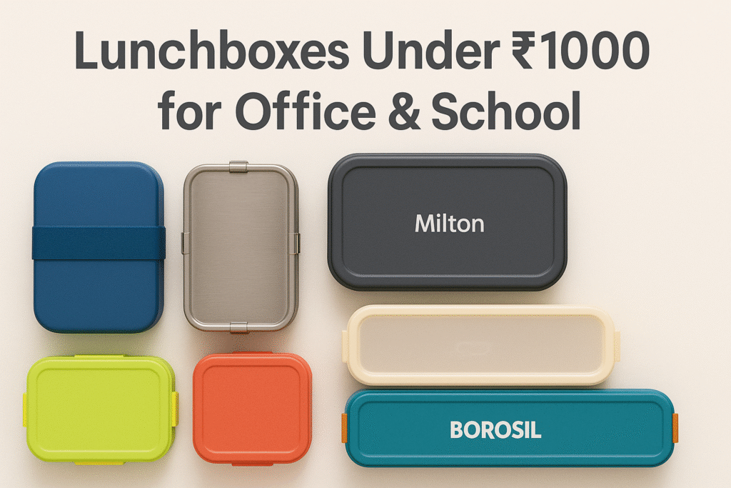 Colorful lunchboxes under ₹1000 for office and school including Borosil and Milton