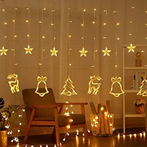 The Purple Tree Christmas Reindeer LED Curtain Lights Warm White 2.5M