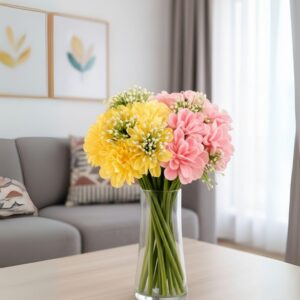 Artificial flower bunch in vase for living room decoration under ₹1000