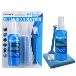 Solimo laptop cleaning kit with microfiber cloth, cleaning solution, and brush under ₹1000