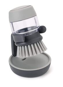 Solimo Kitchen Cleaning Brush with built-in soap dispenser