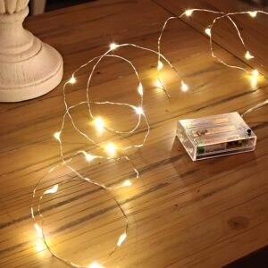 3 meter battery-powered warm white copper wire fairy lights for decoration