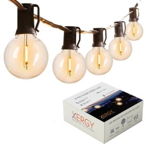 25 ft G40 outdoor globe string lights with shatterproof Edison bulbs for balcony, garden and party decoration
