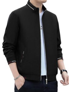 JVX men's lightweight bomber jacket in black – sportswear bomber jacket JACKET-02