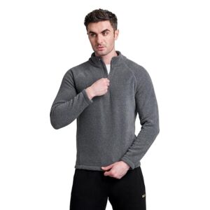 Boldfit stylish men’s sweatshirt with half zipper and breathable winter fabric