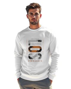 AUSK oversized men’s sweatshirt with fleece fabric