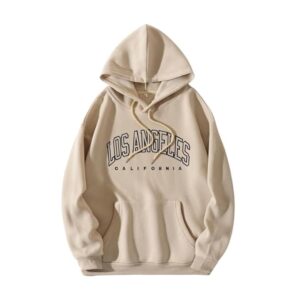 Los Angeles printed hoodie for men made of polycotton