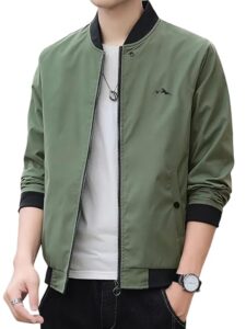 GLASGO men’s lightweight casual bomber jacket GJ-2-SOLID – stylish winter outerwear
