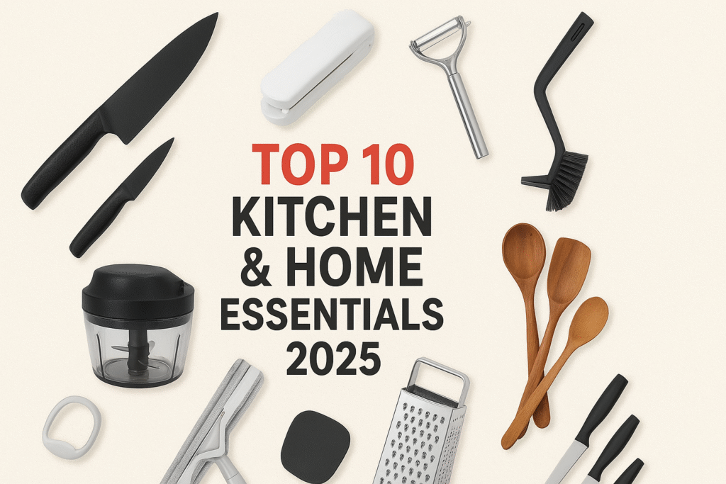 Top 10 best kitchen essentials and home tools for 2025 – knives, choppers, sealers, and cleaning tools